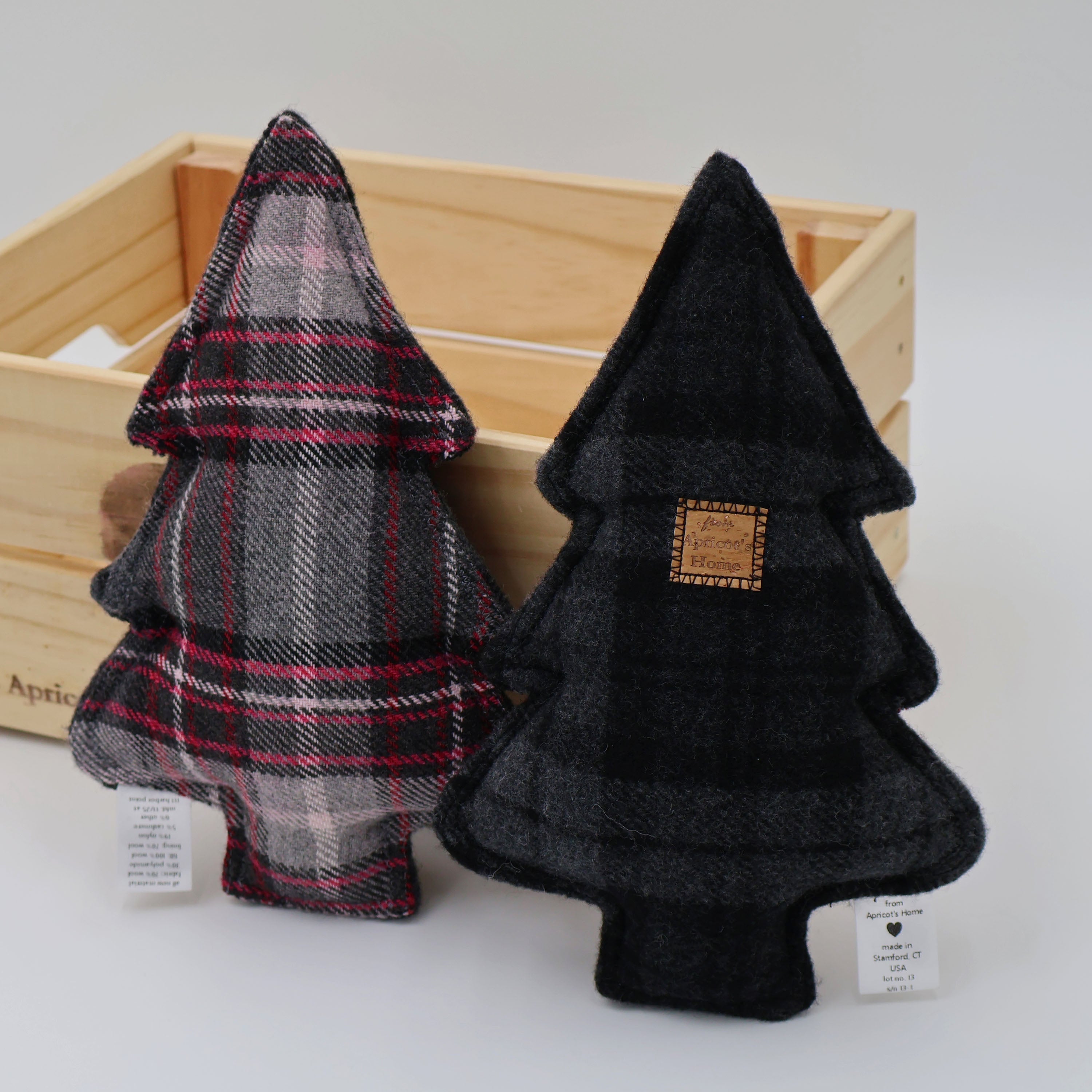 The Christmas Tree Dog Toy in Plaid