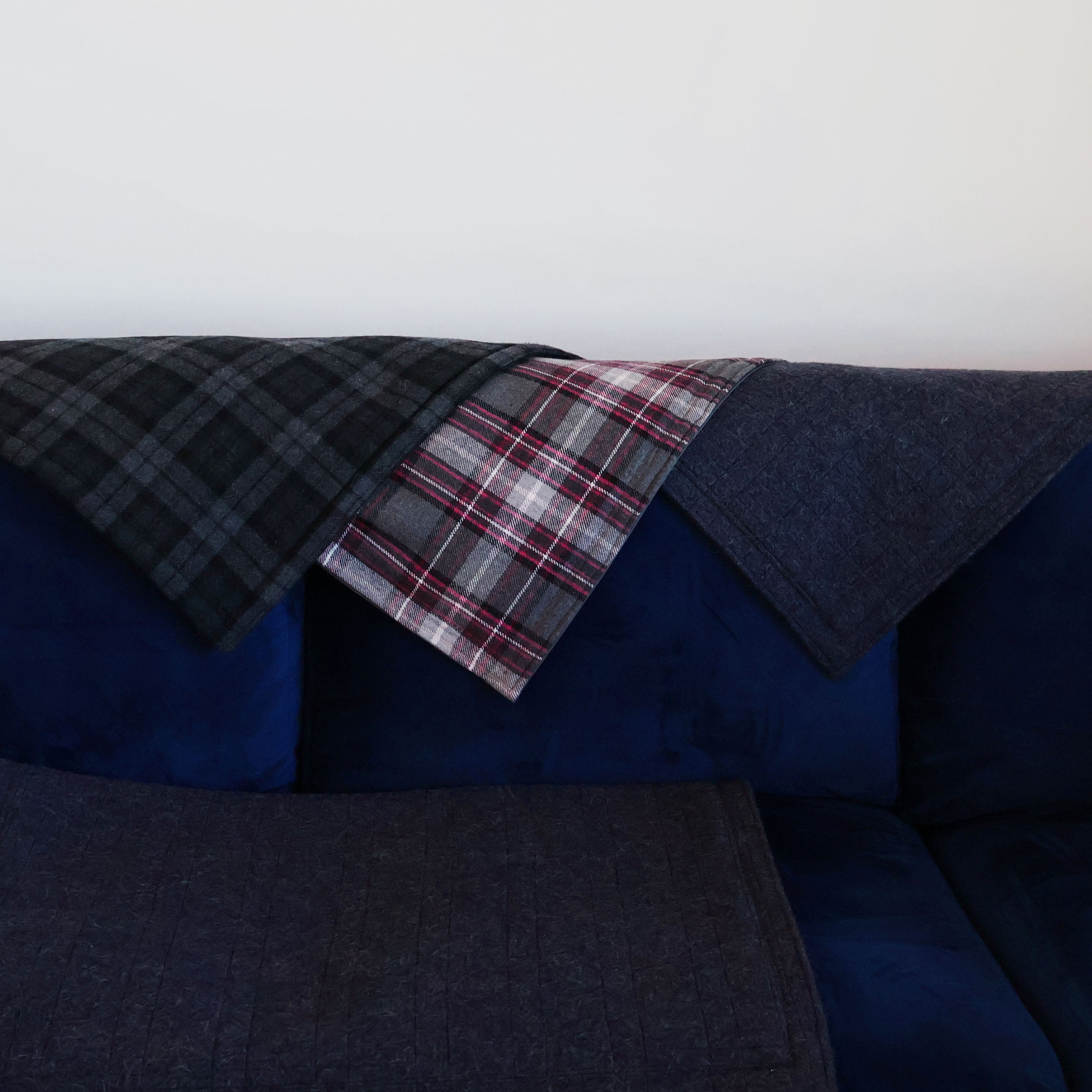 The Chalet Dog Blanket in Washable Wool Plaid