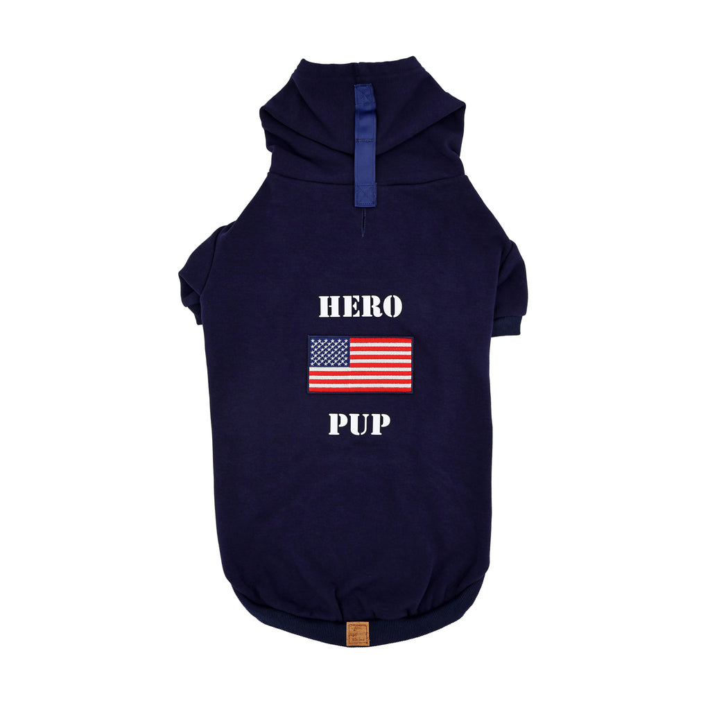 The Hero Pup Hoodie in Navy