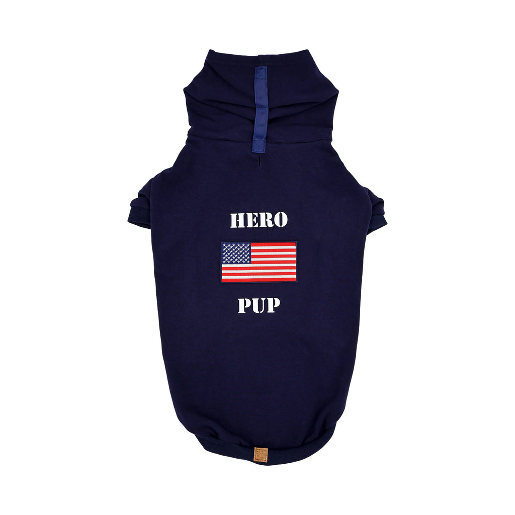 The Hero Pup Hoodie in Navy